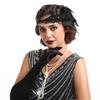 Faixa de Cabeça de Pena Anos 1920 Faixa de Cabeça Europeia e Americana com Diamantes Faixa de Cabeça de Pena Retrô de Halloween Gats Amazon Venda Quente