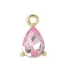 Nuevo en Stock Venta al por Mayor DIY Colgante de Gota de Agua de Diamante Individual Colorido Collar Sencillo Hecho a Mano Combinado con Accesorios Dorados