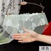 Fornecimento do Fabricante Roupa Íntima Feminina Yan Beimei Verão 2025 Fina Transparente Bordada Tamanho Grande Cintura Média Calcinha 836