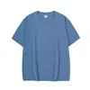 Camiseta Pesada Verão Cor Sólida Branca Manga Curta Unissex Tendência Ins Solta Estilo Japonês Camiseta Básica
