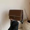 Bolso Vintage 2024 Nueva Moda Otoño e Invierno Hombro Bolso de Mujer Sentido de Alta Gama Banda Ancha Cruzado Versátil Ins Bolso Cuadrado Pequeño
