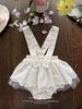 Roupa infantil Jenny terno infantil roupa de verão para bebê menina estilo ocidental bolsa de alça saia peido gola de renda top de manga curta