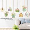 Adesivos de parede artísticos de plantas suculentas frescas para pendurar sala de estar quarto sofá varanda adesivos nórdicos elegantes