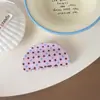 Presilha de Garra para Cabelo de Acetato de Tamanho Médio com Bolinhas Estilo Doce e Artístico Coreano, Presilha Tubarão para Meio Rabo, Novo Acessório de Cabelo 2026
