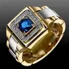 Anillo de hombre cruzado Sanjie TEMU popular conjunto de combinación de anillos de hombre dominante moda decoraciones venta directa de fábrica