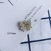 Acessórios para joias DIY atacado Novo Pingente de laço com diamante e pérola dourada material para pingente atacado