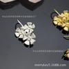 Acessórios para joias artesanais DIY Ganchos de brinco de crisântemo de cobre Brincos Molde reverso Acessórios de cobre Material para grampo de cabelo Processamento Atacado