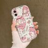 Gato de la Suerte Rosa Adecuado para iPhone 17 Pro Max Funda de Teléfono Apple 16 Ola Crema 14/13 Funda Blanda 15