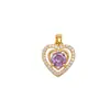 Colgante Dinámico de Doble Corazón Transfronterizo con un Toque de Lujo, Modernos y Tendencia Accesorios para Joyería DIY con Forma de Corazón, Venta Directa de Fábrica