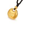 Colgante Jindian Estilo Similar Pequeño Jintuo Esmerilado Candado Fu Collar Cuerda Negra Fu Yuan Bao Regalo para Novia Hombres y Mujeres