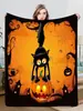 Amazon Comercio Electrónico Transfronterizo Impresión Digital Cómoda, Suave y Cálida Doble Cara Franela Halloween Manta Pequeña Manta
