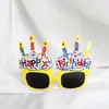 Gafas para Fiesta de Cumpleaños Transfronterizas Accesorios para Fotos Gafas de Sol Feliz Cumpleaños Pastel Globos Velas Gafas Fabricante Mayorista