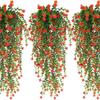 Ventas Directas de Fábrica Transfronterizas Eucalipto Artificial Camelia Colgante Guirnalda de Flores Artificiales Orquídea Araña Plástico Flor Falsa Artificial para Exterior