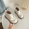 Botas para Niña Otoño/Invierno 2026 Nuevo Estilo Conejito de Dibujos Animados Estilo Británico Botines de Algodón Forrados de Felpa Botas tipo Martin para Niños