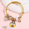 Amazon Venta Caliente Transfronteriza Panjia Mickey Mouse Pulsera DIY con Goteo de Aceite Accesorios Sanrio Venta al por Mayor