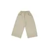 Roupas infantis Nuomi Wanzi outono 2026 novas calças cargo para meninas, calças retas de algodão infantis estilo coreano com blocos de cor