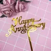 Nueva Tarjeta Creativa de Acrílico para Pastel de Aniversario de Boda, Decoración de Pastel para Fiesta de Tanabata y San Valentín