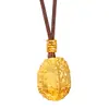 Collar con diseño de caparazón de tortuga en oro arena y oro rico, mismo estilo de la Tienda de Oro Puzuo, Diseño Retro de Moda para Parejas Hombres y Mujeres