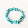Pulsera de Círculo Único de Grava de Citrino Natural Pulsera de Cuerda Elástica de Piedra Cruda Asimétrica Estilo Fresco, Sencillo y Versátil