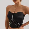Joyas transfronterizas europeas y americanas moda metal cruz cadena fina cadena de cintura sexy cadena para el pecho cadena corporal de chica hot para bikini de mujer