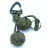 Chaveiro Bola de Paracord Trançada para Exterior Ferramenta de Autodefesa ao Ar Livre Bola de Madeira Paracord de Sete Fios Chaveiro Bola de Madeira Trançada