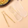 Palillos de aprendizaje para niños Palillos de entrenamiento de PPSU para bebé para autoalimentación palillos de oso lindos utensilios auxiliares para comer
