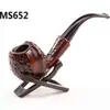 Cachimbo Feito à Mão Cachimbo de Madeira Maciça Cachimbo com Grão de Madeira de Urze Cachimbo com Filtro Estilo Antigo Retrô Bolsa para Tabaco Cachimbo Masculino Cachimbo