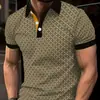 Moda Masculina Casual Transfronteriza Temu Estampado 3D Manga Corta Botones Polo Verano Nueva Fuente Fábrica Mayorista