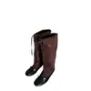 Botas altas plisadas con cordón y punta redonda 2026, adelgazantes, con diseño interior para aumentar la altura, botas ajustadas y botines, nueva colección de otoño para mujer