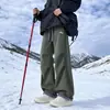 Pantalones largos casuales deportivos de tres pruebas, suaves, con diseño de bloques de color inspirado en la dopamina para exteriores, pierna curva, a la moda y modernos para otoño