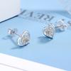 Novo conceito brincos de coração Love em prata de lei s925 estilo coreano feminino diamante Mori brincos de temperamento doce brincos atacado