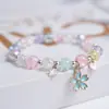 2020 nova versão coreana de pulseira simples de contas de cristal com baleia pequena e pipoca, joia para presente de estudante feminina, atacado de fabricantes