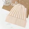 Chapéu feminino outono e inverno rosto-olhando pequeno all-match proteção auricular lã chapéu japonês e coreano quente malha chapéu masculino luz bordo inverno chapéu atacado
