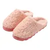 Pantuflas de Algodón para Otoño e Invierno con Forro de Felpa y Espesor Adicional Zapatos de Confinamiento para Hombres y Mujeres en Casa Interior Antideslizantes Cálidos Pantuflas de Felpa para Pareja