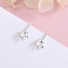Plata esterlina S925 versión coreana de aretes de flor de huevo liso dulces pequeños flor fresca clip para la oreja sin agujero en la oreja mujeres una generación de cabello