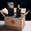 Botellas de Licor de 0.5 kg con Empaque sin Palabras, Botellas de Licor Vacías de 500 ml con Forma de Techo de Paja, Botellas de Porcelana Blanca para Remojar Licores, Botellas de Vidrio Vacías