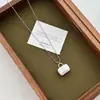 Estilo Coreano Bloguero de Nicho Colgante de Bolso Plateado Collar Largo Diseño de Nicho para Mujer Cadena para Clavícula Cadena para Suéter Accesorios