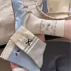 Calcetines Lindos de Cachorro Dachshund Azules, Grises y Blancos para Mujer, Calcetines Finos de Algodón Sin Costuras Hasta la Mitad de la Pantorrilla, Calcetines de Tela con Etiqueta Ins de Dibujos Animados Estilo Coreano de Moda