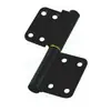 Bisagras Negras sin Taladro, Bisagras Negras en Forma de Bandera sin Taladro, Bisagras de Aleación de Aluminio, Bisagras Procesadas para Puertas de Inodoro y Baño