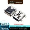 Placa Adesiva Completa de Quatro Pinos com Conector USB Fêmea de 5 Pinos de Coluna Mini Soquete Fêmea de Montagem em Superfície Tipo Plug-In Direto