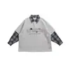 Ropa de Street Dance para Niños Conjunto de Sudadera a Cuadros Estilo Retro Americano Falso de Dos Piezas Estilo Academia Hip Hop Versión Coreana Ropa de Performance
