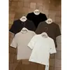 Camiseta de Punto MMC Bloque de Color Falso Dos Piezas Manga Media Otoño 2026 Modal Cuello Redondo Corte Ajustado Manga Corta 51082
