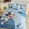 Juego de cuatro piezas con estampado de dibujos animados de Disney de algodón, 100% algodón puro, adorable ropa de cama auténtica de la propiedad intelectual Zootopia