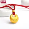 Colgante de Oro Puro 999 Shuibei Gold Collar de Oro Puro 24K Promoción de la Industria de la Belleza Regalo Fábrica Personalización