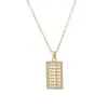 Collar Largo con Colgante de Ábaco Irregular Hueco para Mujer Diseño de Nicho Cadena para Clavícula Cadena para Suéter Accesorios