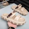 Sandalias de plataforma para hombre, de verano 2025, antideslizantes, resistentes al desgaste, informales, para exteriores, deportivas.
