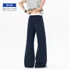 Pantalones de chándal acampanados de estilo americano de alta resistencia para hombres altos, longitud extendida, talla grande, holgados, pantalones casuales de pierna recta