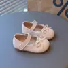 Zapatos de Cuero para Niñas, Nuevo Estilo de Primavera, Mocasines de Suela Suave para Niños Pequeños, Zapatos de Princesa con Lazo para Bebés Niñas, Zapatos Planos para Niñas Pequeñas