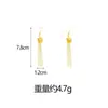 Pendientes de Gancho Dorados Arena Vietnamita de Moda Estilo Étnico Pendientes con Borla Rosa para Mujer Joyería de Oreja Retro de Larga Duración Fabricante