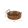 FONTE fabricante Rattan tecido cesta de armazenamento prato de frutas placa de frutas secas lanche bandeja de lanche Rattan prato tecido
